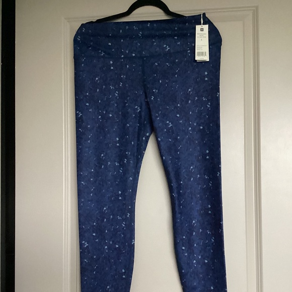 NZ ACTIVE by NIC+ZOE Spotted Blues High Waist Leggings, size L - Picture 5 of 13